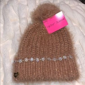 BNWT Fuzzy Betsey Johnson Hat